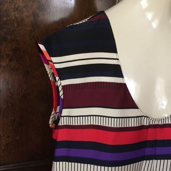 J. Crew bright multi-color stripe top. Size 4. - Picture 3 of 3
